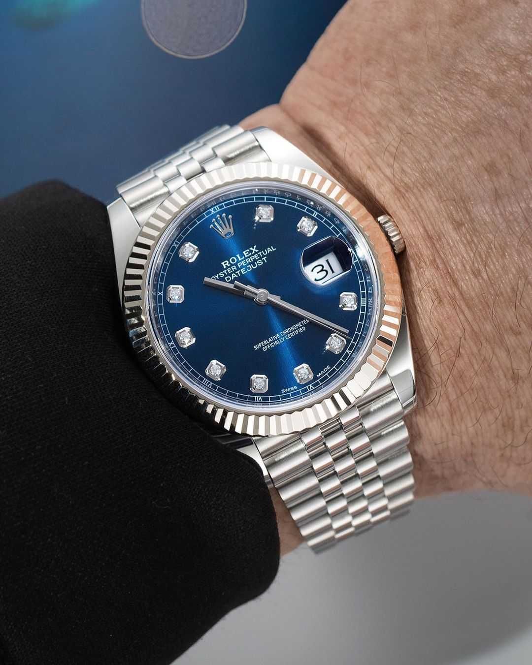 Часовници 41mm сребристо-синьо