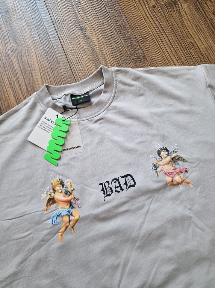 Страхотна мъжка тениска BAD овърсайз размер S M L XL 2XL