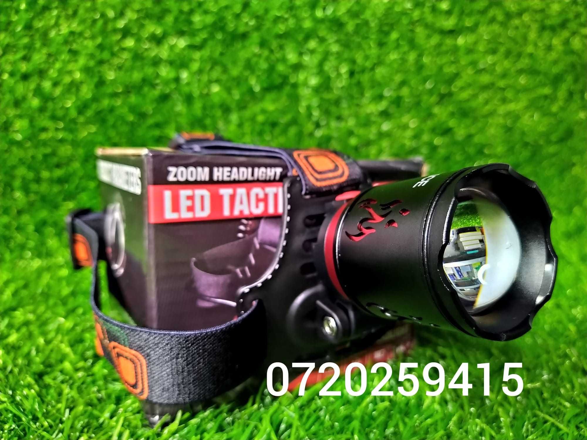 Lanterna Frontala Police cu Led Laser, ZOOM PM20 Pentru Distanta 1300M