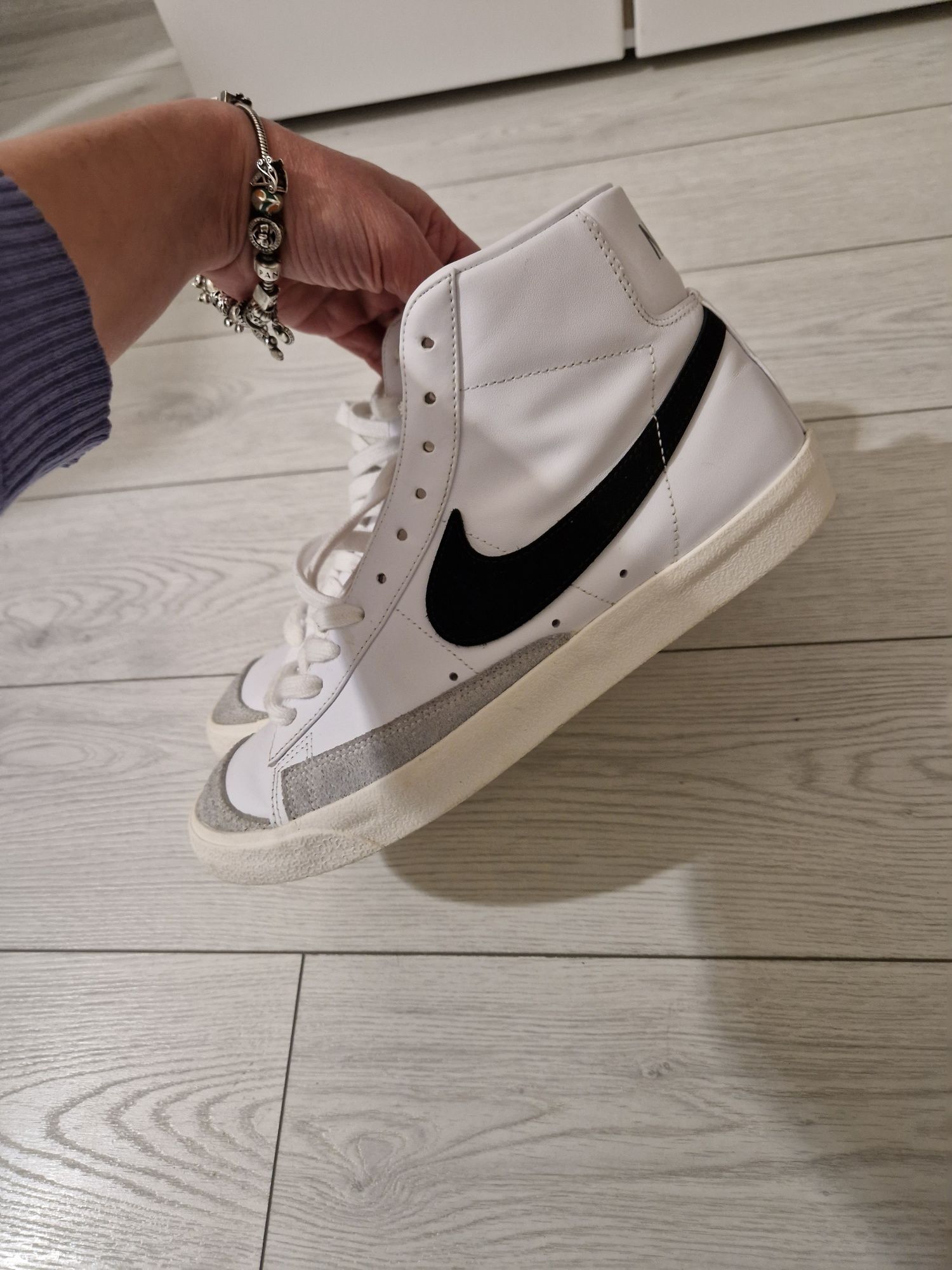 Sneaker înalt 'Blazer Mid 77 Vintage'Nike Sportswear pe Alb