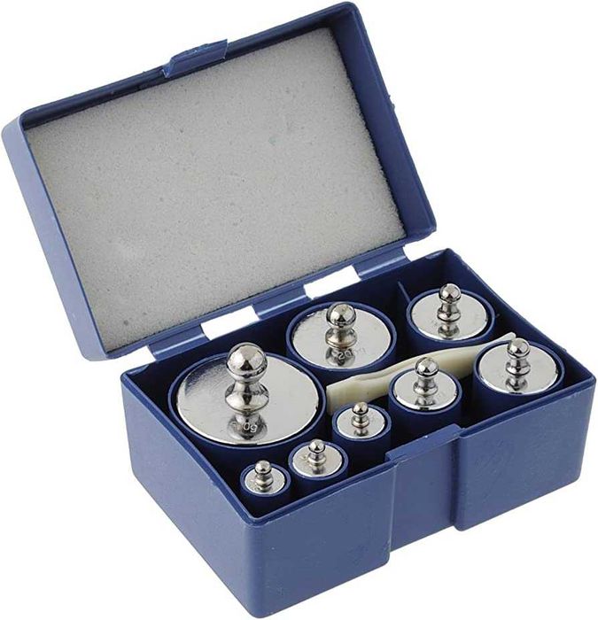 Калибровочные грузики 8шт 500/200/100*2/60/20*2/10г