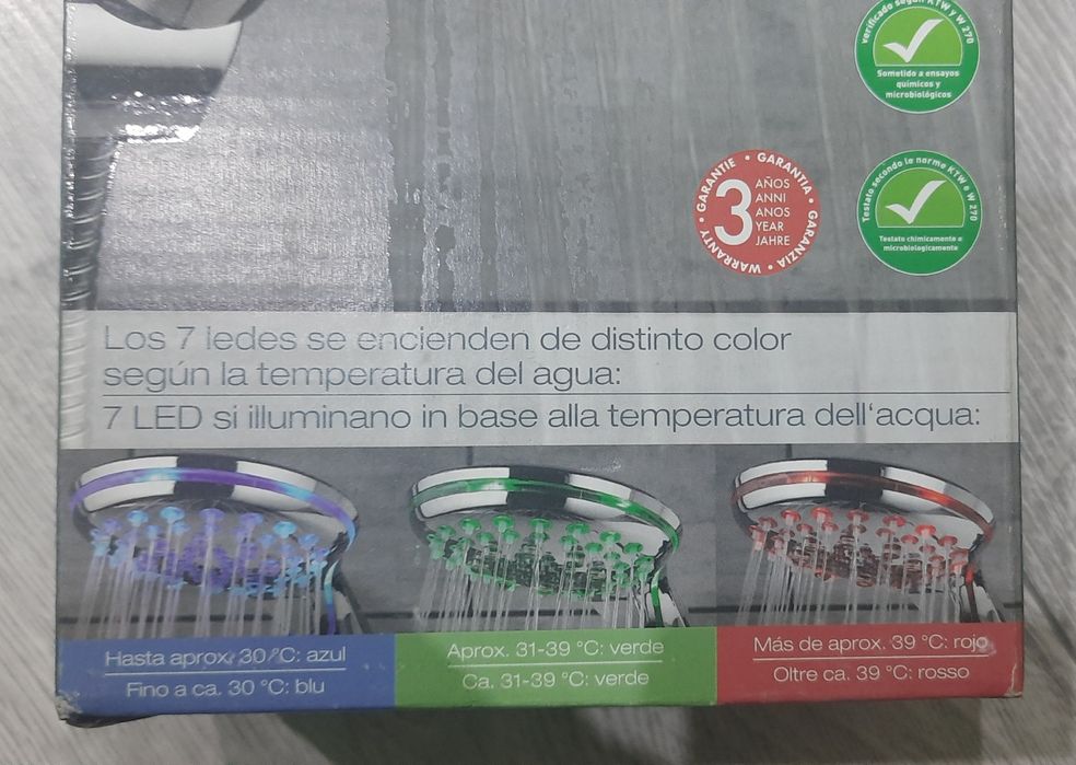 Para de Dus, 3 moduri, leduri RGB, Nou!
