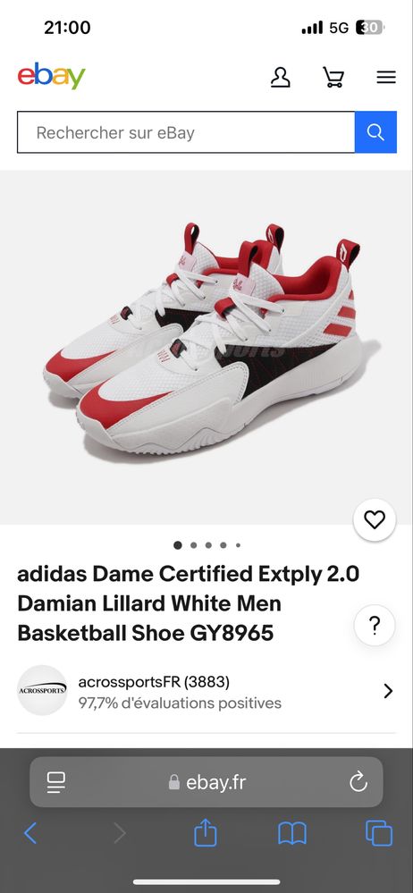 ADIDAS DAME 48 номер 31 см