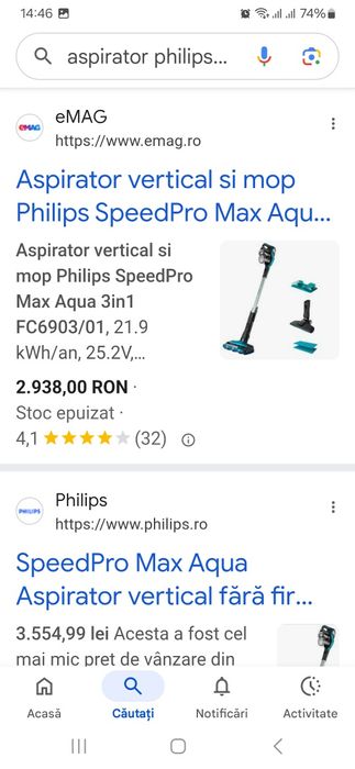 Aspirator Philips fara fir