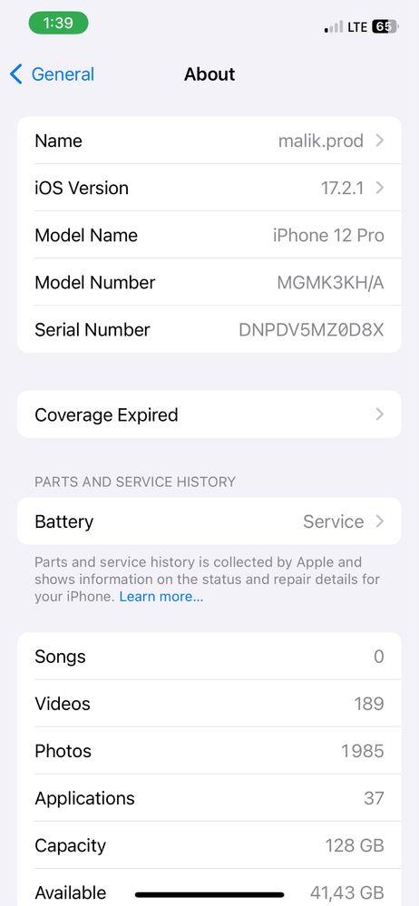 Iphone 12 pro 128/78