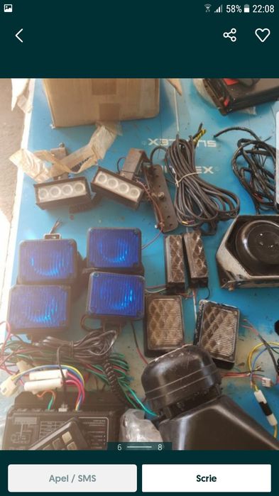 Sirene ( goarne ). Alarma politie, salvare , spp. ,pompieri,  vama ...