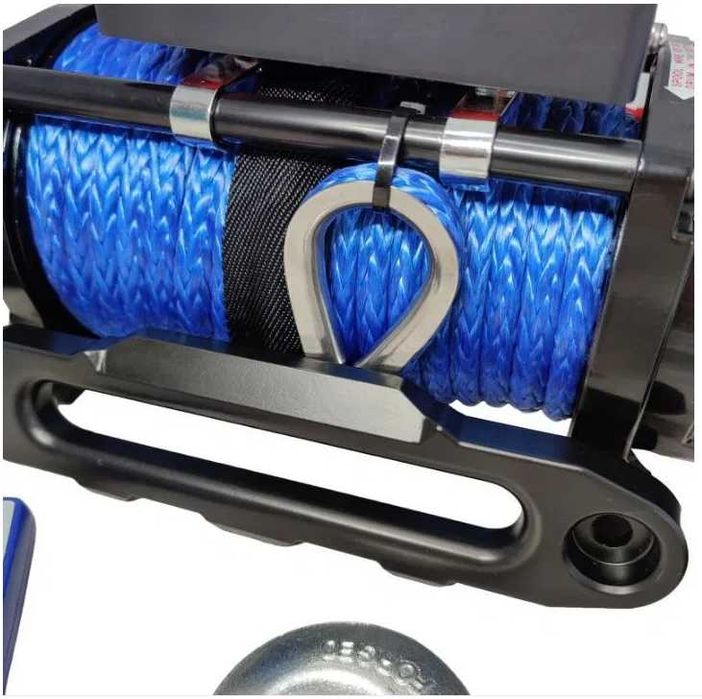 Troliu electric cu telecomanda 12V, 6.5cp, 6.1T(13500lb)cablu sintetic