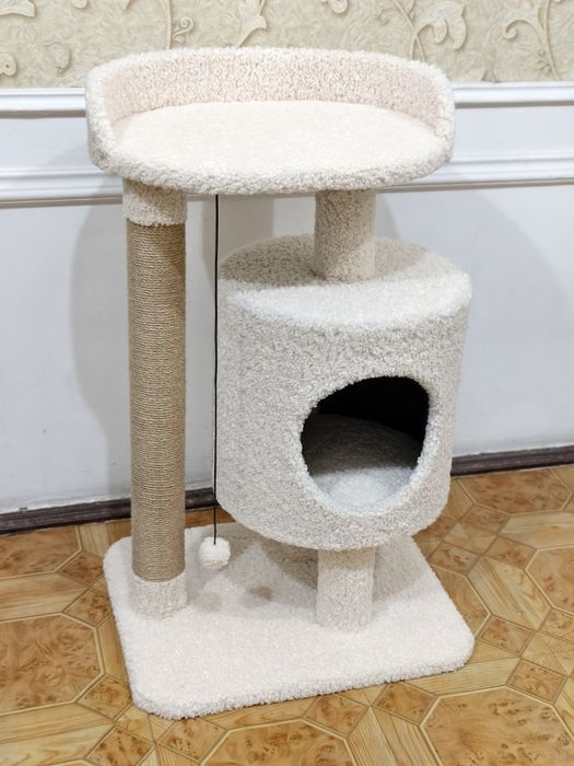 Домик для кошек Лежанка когтеточка. Зоодомики