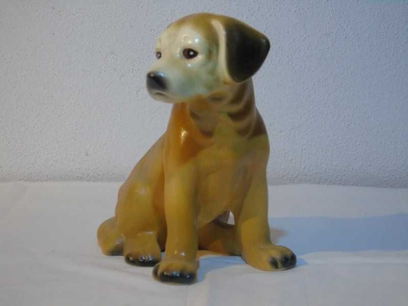 Bibelou vechi românesc câine ceramică