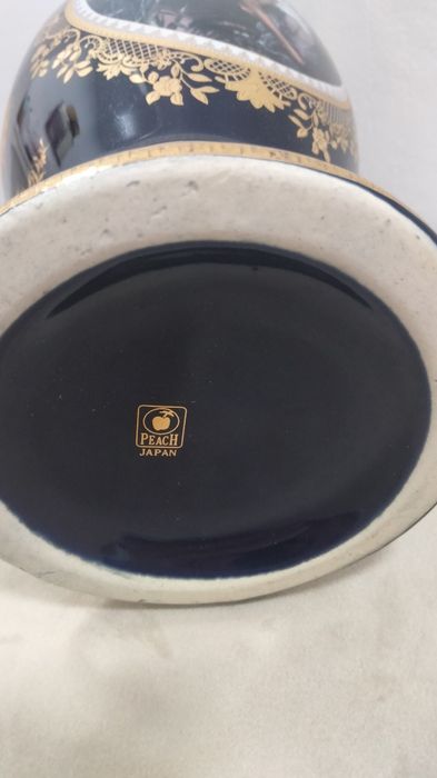 Vaza vintage cobalt aurit