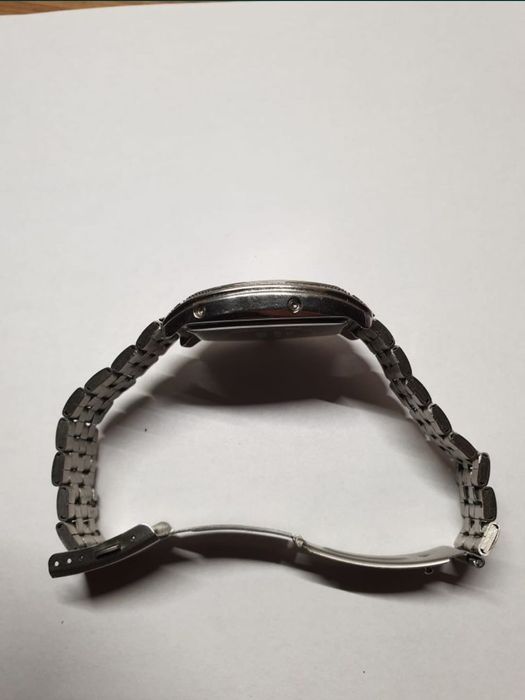 Ceas Christ Swiss Made gri, curea metal, unisex, stare buna