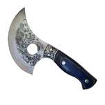 Cutit Profesional Bucatarie tip Satar, lama curbata hammered 22.5 cm