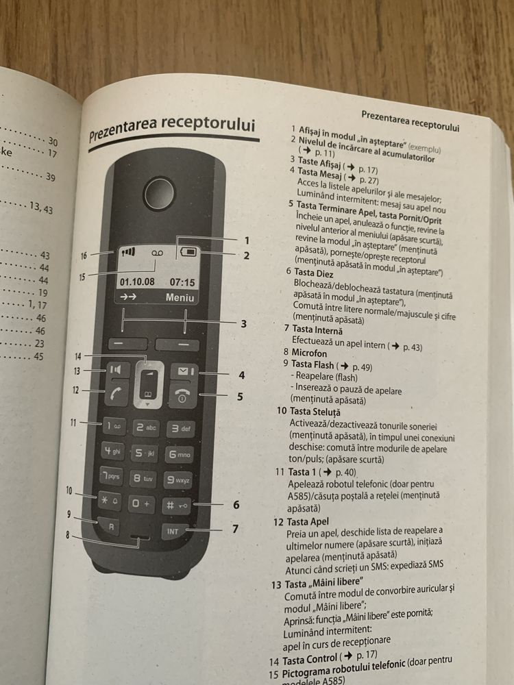 Telefon GIGASET A580 Nou cu folie ecran ,fix ,fără fir