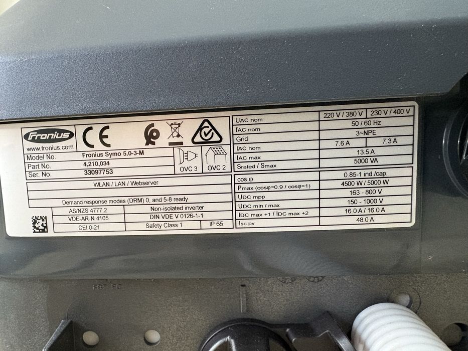 Invertor Fronius 5kw 5.0-3-M Light 100% functional