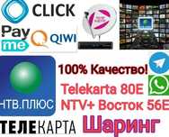 80 телекарта , шаринг открываем платные каналы