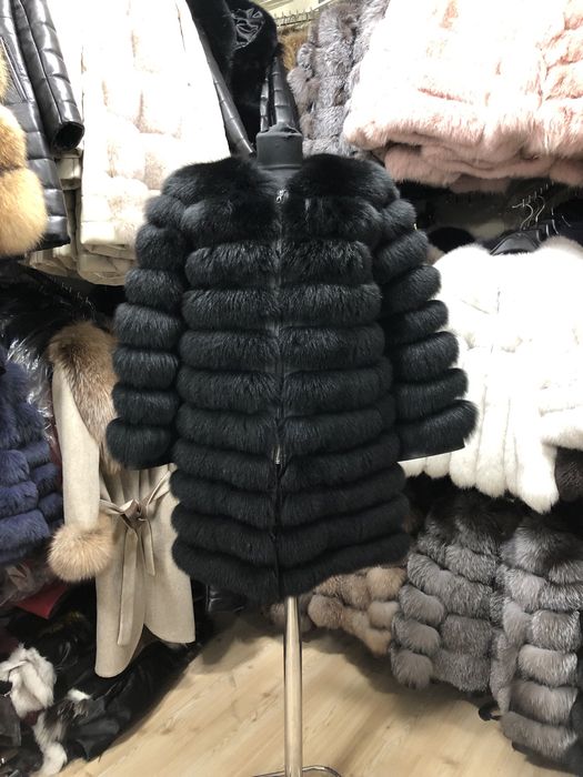 Haine/ veste din blana naturala vulpe/ chinchila