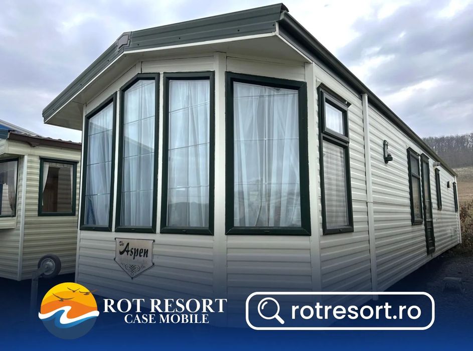Alta Casă mobilă Aspen 548 | Tâmplărie PVC și încălzire centrală cu calorifere | 11.5 x 3.7 m | 2 dormitoare și 2 băi