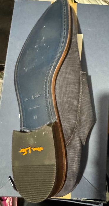 Обувки Van Lier Erasmo Euro 45 / UK 11 син велур Нови официални обувки