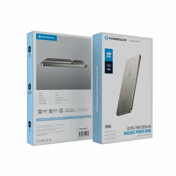 Повербанк Powerology Ultra-Thin 5000mAh MagSafe Power Bank