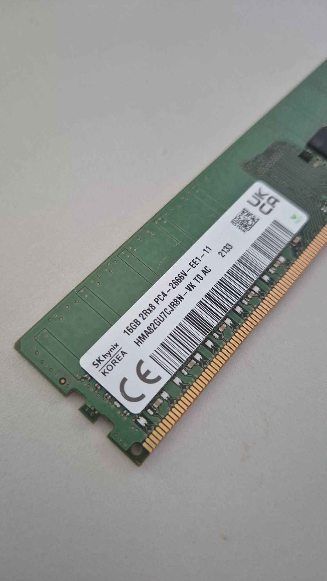 ECC Udimm 1 x 16GB DDR4-2666 Hynix Ecc Unbuffered RAM