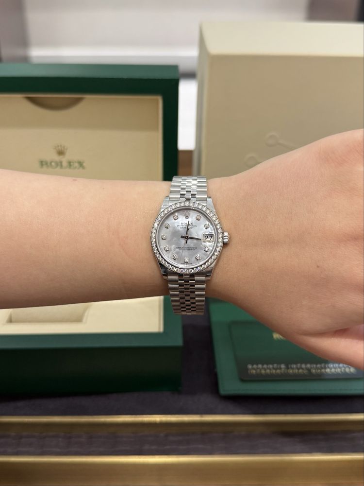 NEW Rolex Datejust 31mm Steel and White Gold 278384rbr