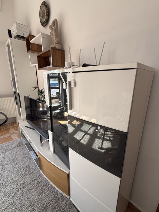 Set mobilier living alb-gri