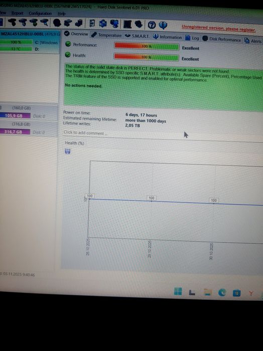 Notebook yangi avlod DDR5 512 SSD 8GB