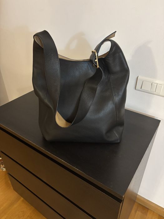 Geanta COS din piele neagra