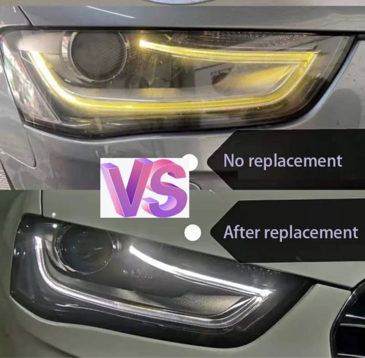 Fibra Lumini De Zi DRL Kit Far Faruri Audi A4 B8 Facelift B8.5