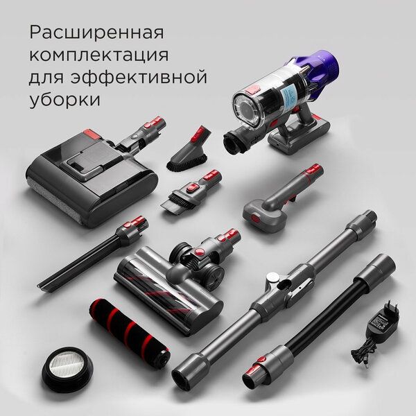 Пылесос вертикальный беспроводной РЕДМОНД VH1319, гибкий корпус