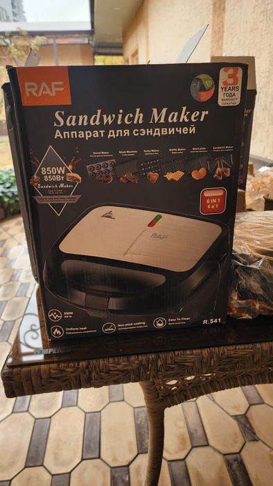 Вафельница-сэндвичница RAF, 6 в 1