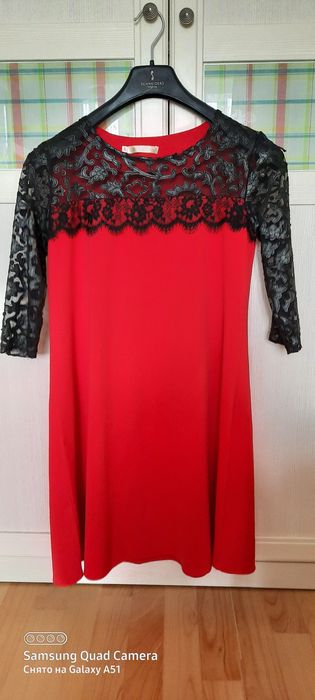 Платье женское красное