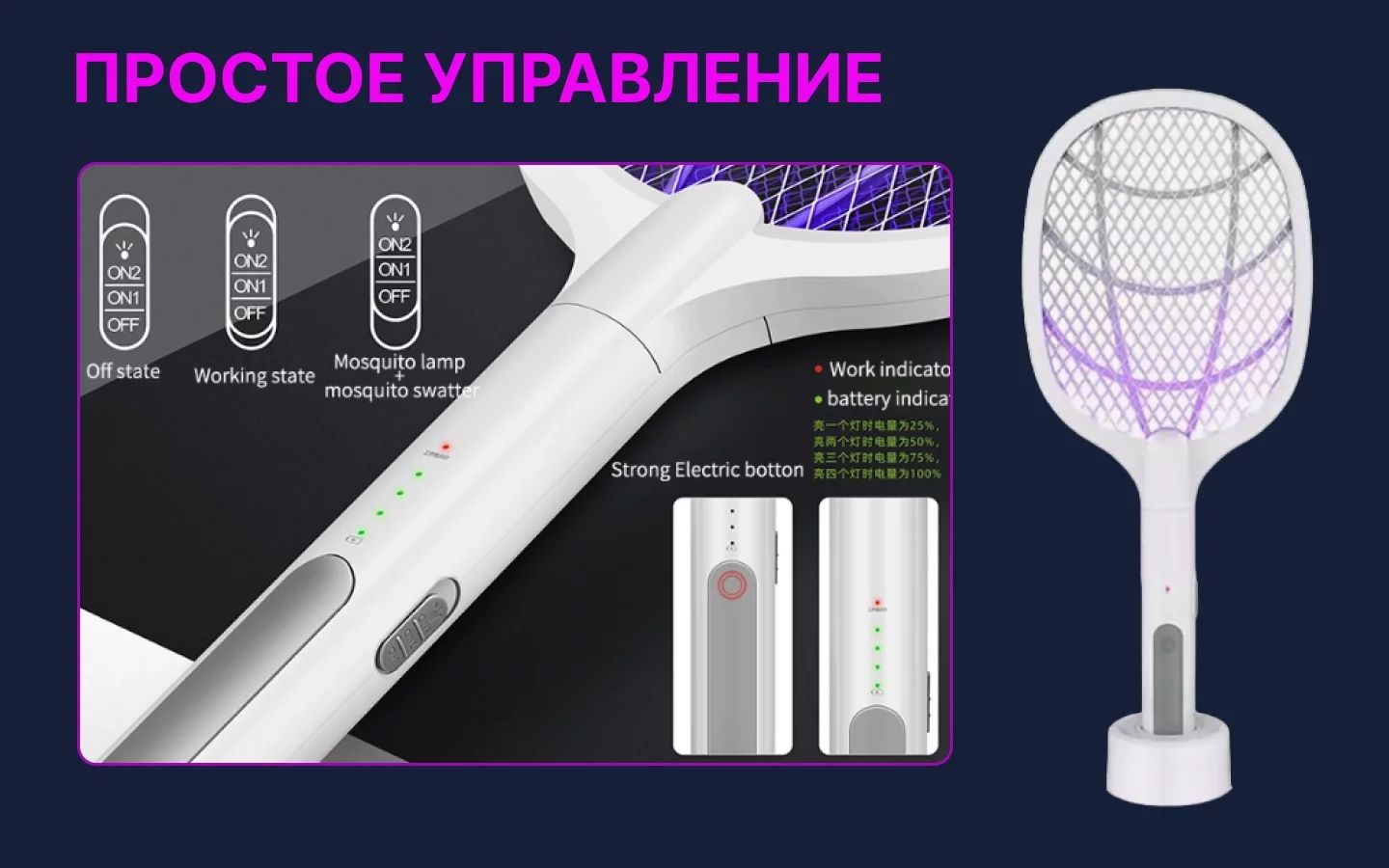 Мухобойка электрическая от комаров и прочих летающих насекомых