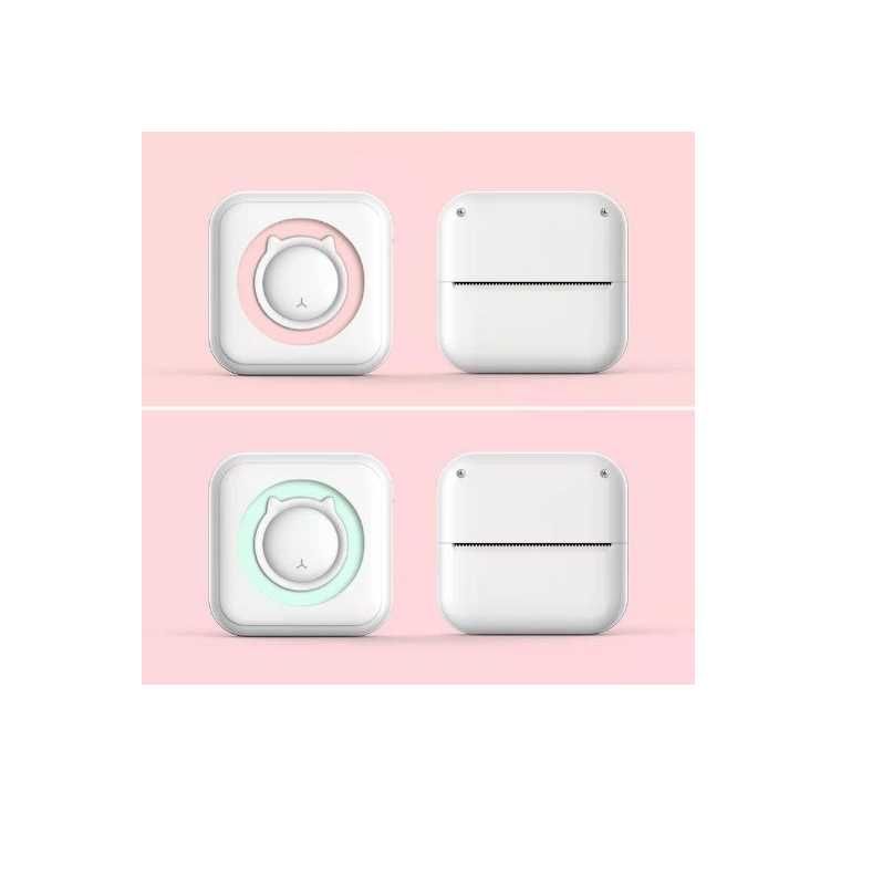 Мини принтер за деца, Bluetooth, USB зареждане, Бял