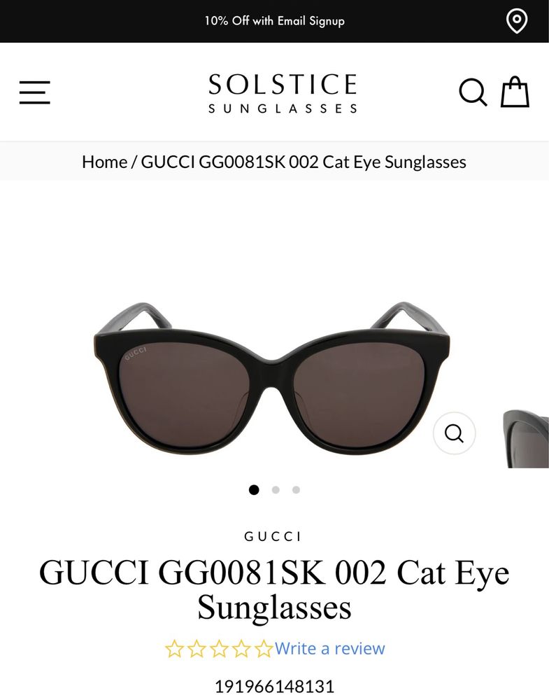 Vand ochelari de soare Gucci