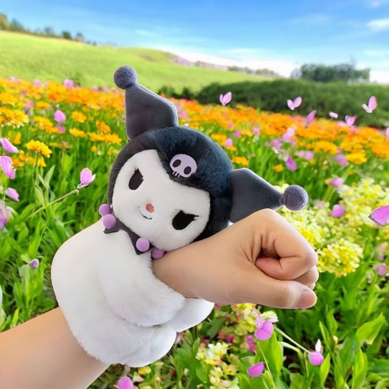 Браслет-игрушка Kuromi — мягкий, пушистый и очаровательный!