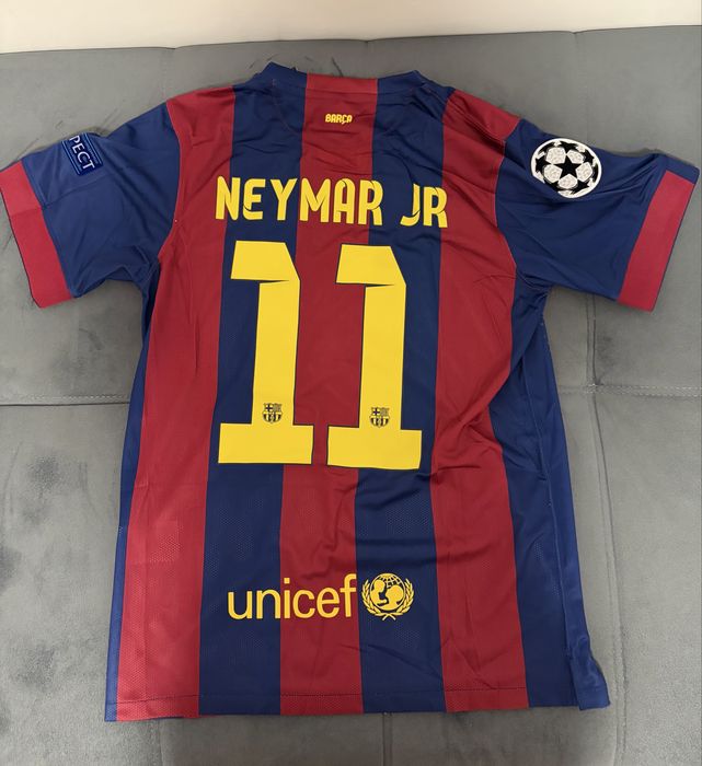 tricou fotbal jersey retro Barcelona Neymar jr UCL Final 2015