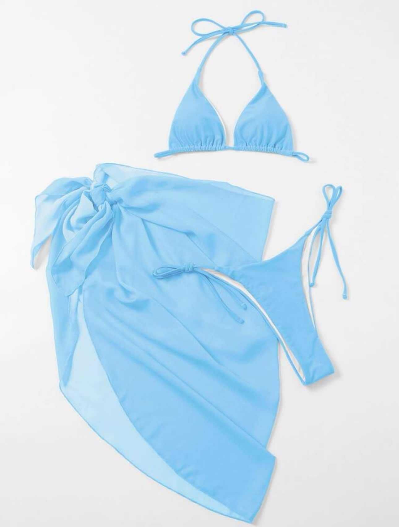 Син плажен сет от Shein