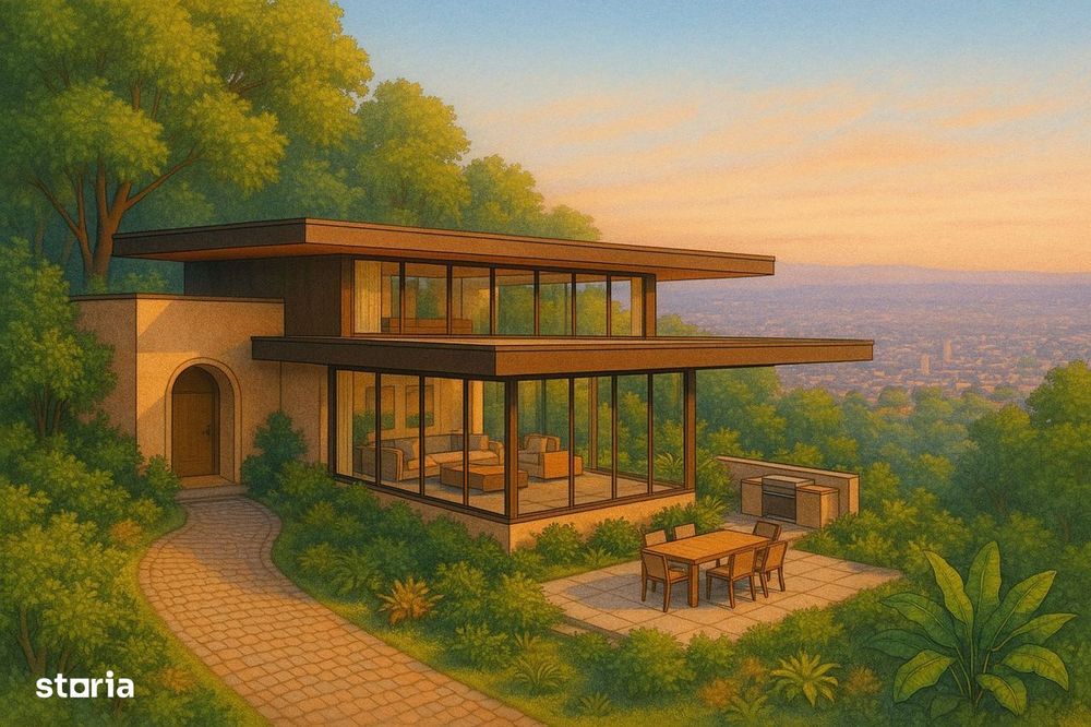 Teren Platou - 1613 mp - cu căbănuță intabulată– vedere panoramica