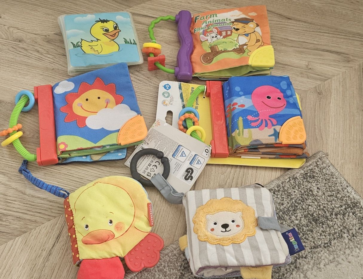 Lot jucării zornaitoare, carti, dentiție