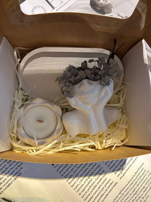 Гипсовые вазы и статуэтки для интерьера |Подарочный Набор