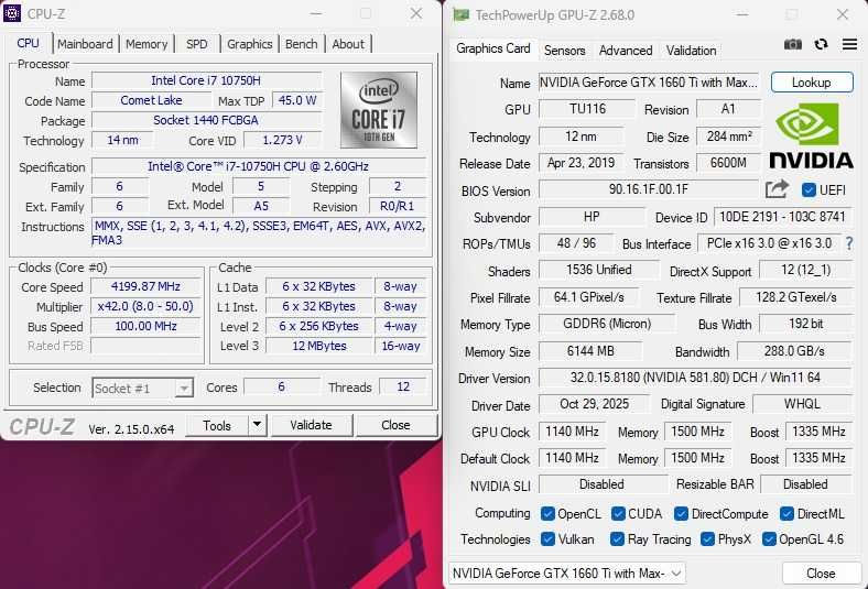 Hp Pavilion Gaming Laptop 15 dk-1027nq (i7 10750h | GTX 1660 ti max-q)
