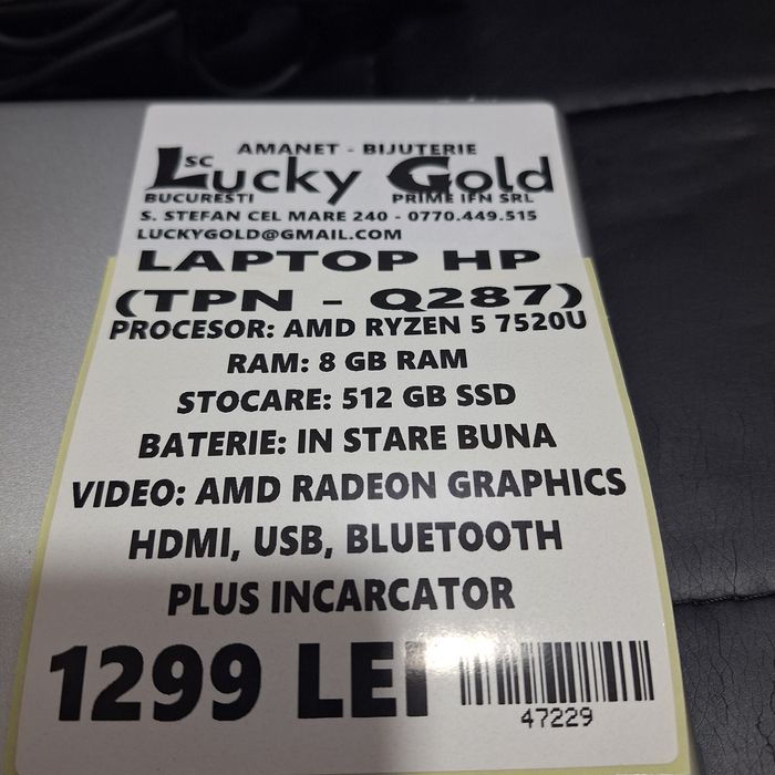 Laptop HP 8gb Ram 512 GB ssd Încărcător #47229