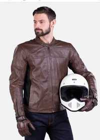 Geaca moto Piele Cafe Racer retro vintage, marimea XL