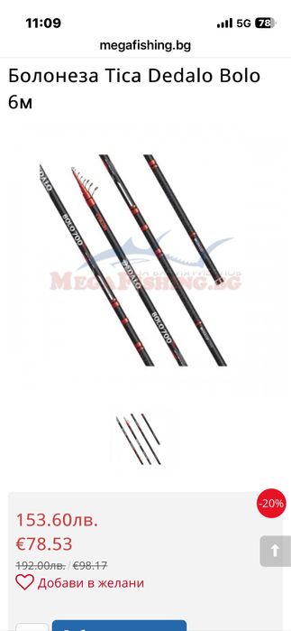 Болонеза Tica Dedalo 6м