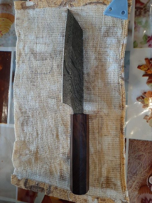 Высококачественный ручной кованый кухонный нож из дамасской стали