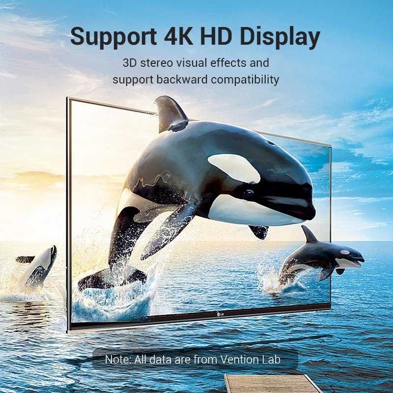 Адаптер HDMI Vertical Flat 270 градуса M/F - Vention