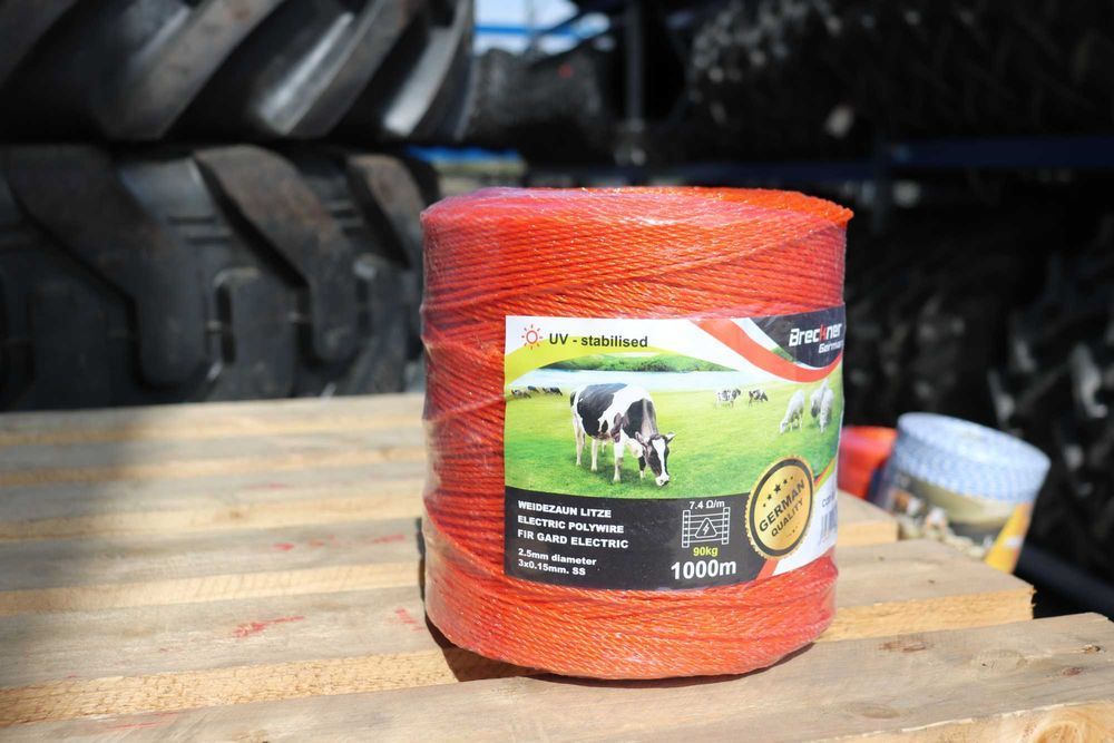 Gard Electric Fir 2,5mm. 3x0.15mm 1000m Portocaliu pentru Cai