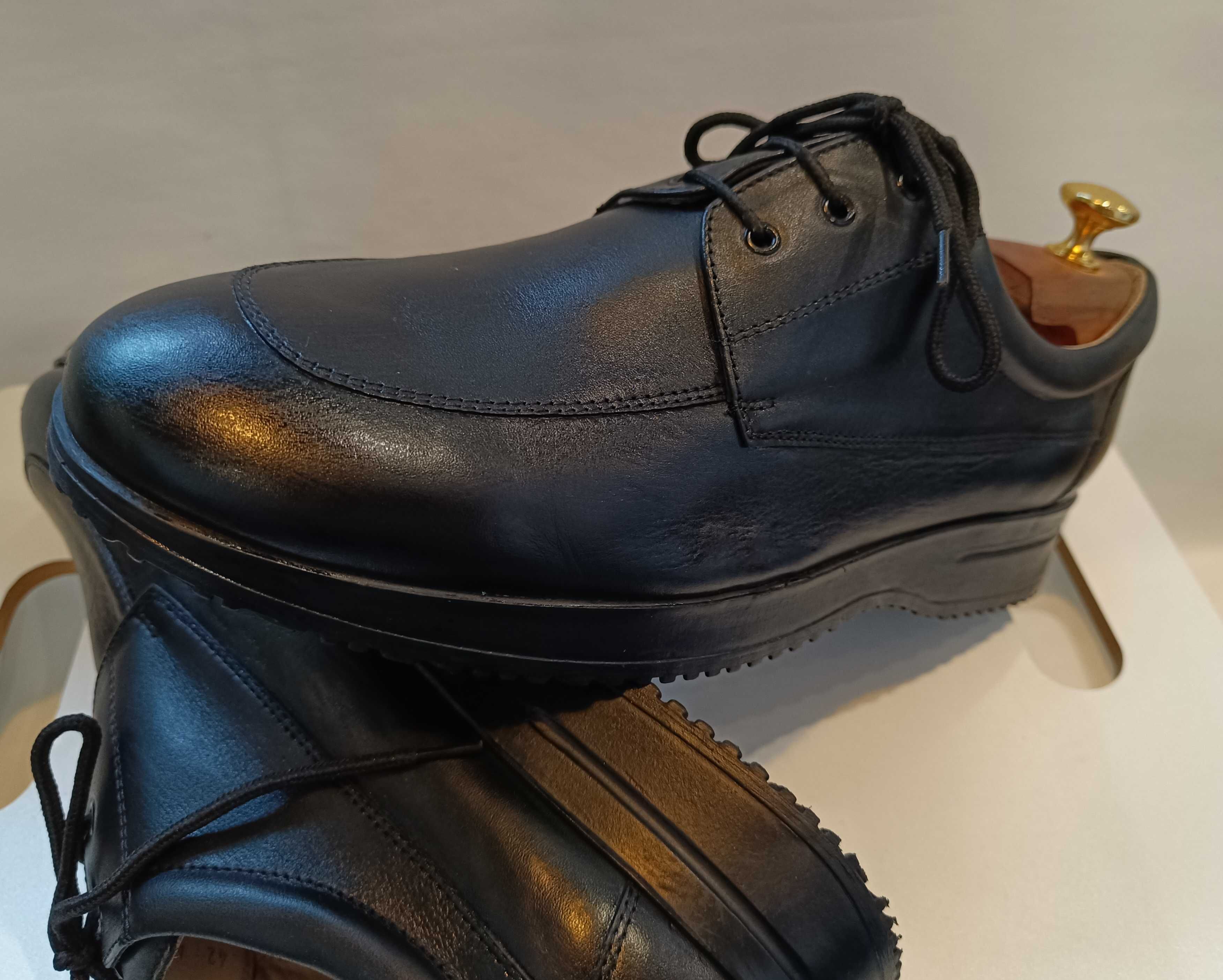 Pantofi derby casual 42 42.5 premium Belden Ave NOI piele naturala
