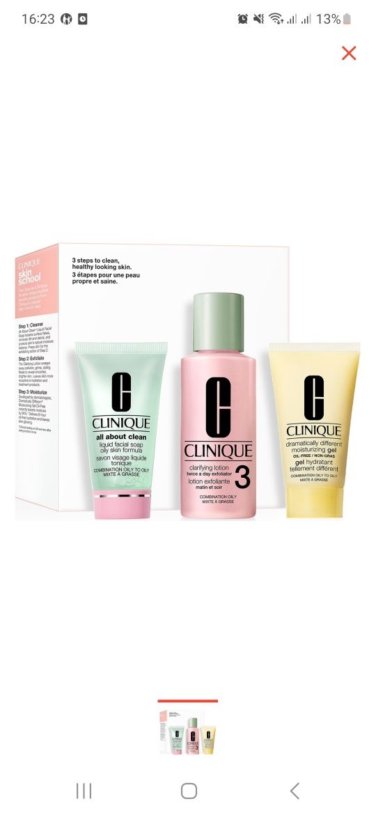 Clinique Skin School Supplies Cleanser Refresher Course набор уходовой
